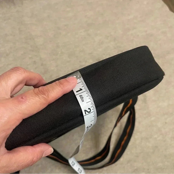 Solo Ace Slim Brief Laptop Briefcase Messenger Bag Black Orange Adjustable Strap - Picture 16 of 16